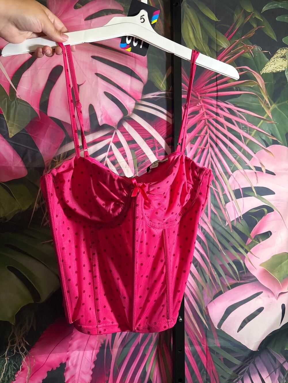 Pretty Garbage L Hot pink corset